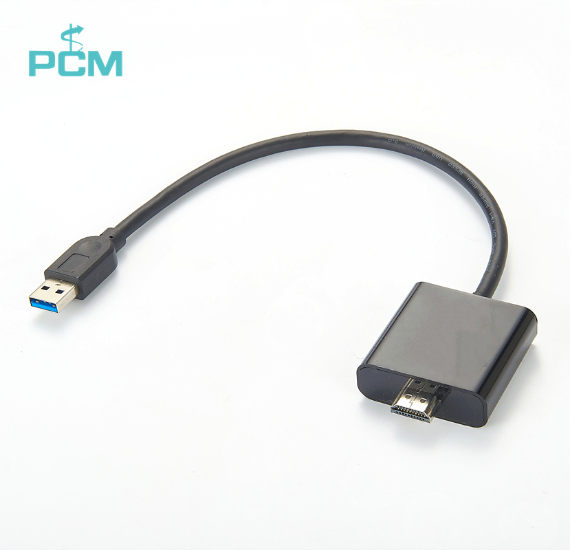 USB 3.0 Male to 4K HDMI Type A Male Adapter Cable